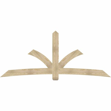 Ekena Millwork Davenport Rough Sawn Timber Gable Bracket, Douglas Fir, 108"W x 45"H x 2"D x 6"F, 10/12 Pitch GBW108X45X0206DAV00RDF